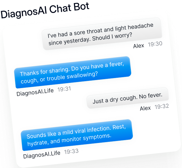 DiagnosAI Chat Interface DiagnosAI Chat Interface