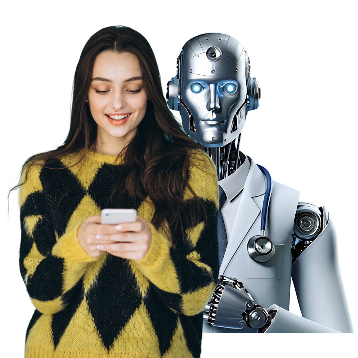 Woman with Robot Woman with Robot